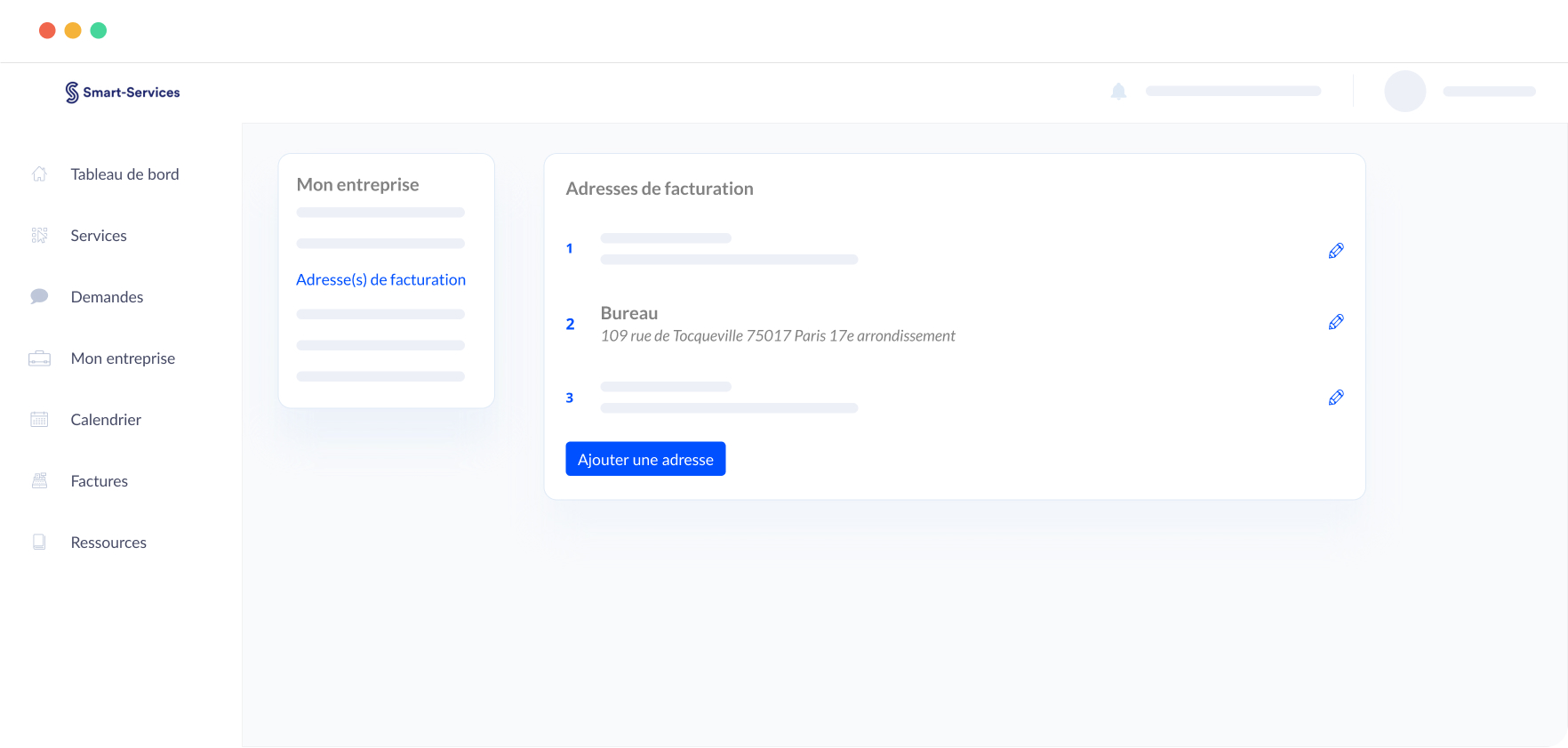 Paramétrez vos différentes adresses de facturation